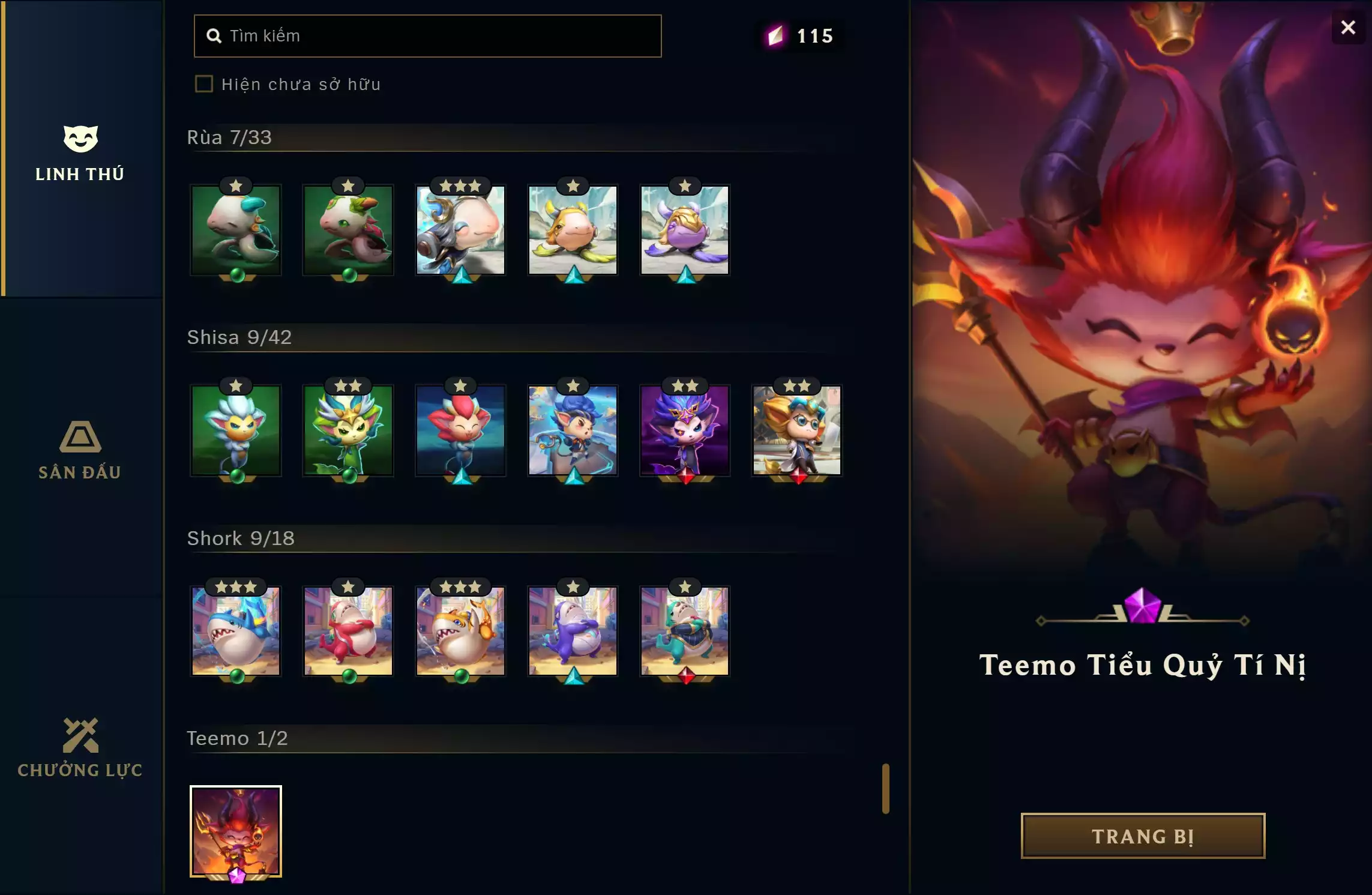 Ảnh 🔰 4 PET TÍM ▶ 2 SÀN TÍM ▶ 3 TÍ NỊ ✅ DRX AATROX TÍ NỊ ✅ TEEMO TIỂU QUỶ TÍ NỊ ✅ YASUO LONG KIẾM TÍ NỊ ✅ WHISKER HIỂM HỌA SIÊU CẤP ▶ QUÁI VẬT TẤN CÔNG [ HIẾM ] ▶ ĐIỆN THỜ VÙNG ĐẤT KHỞI NGUYÊN [ HOT ] ⬆️ AATROX TÍ NỊ ⬆️ GWEN TÍ NỊ ⬆️ YASUO TÍ NỊ