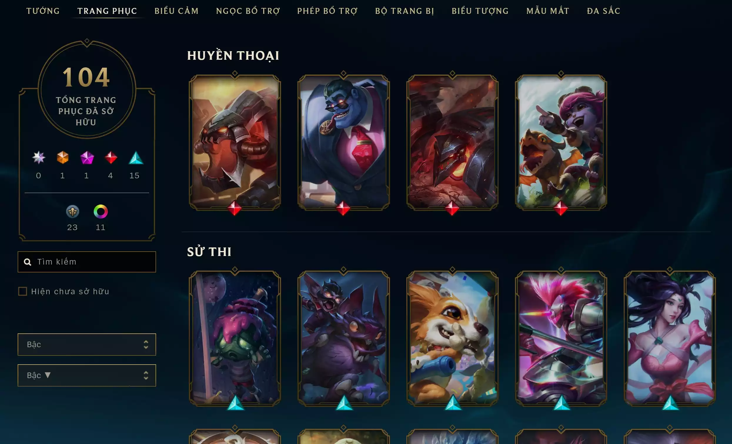 Ảnh 🔰 DRX AATROX TÍ NỊ 🔰 SONA CỔ CẦM ⬆️ TRANG PHỤC - 104 SKIN (LOL) ✅ UNRANK - TRẮNG THÔNG TIN