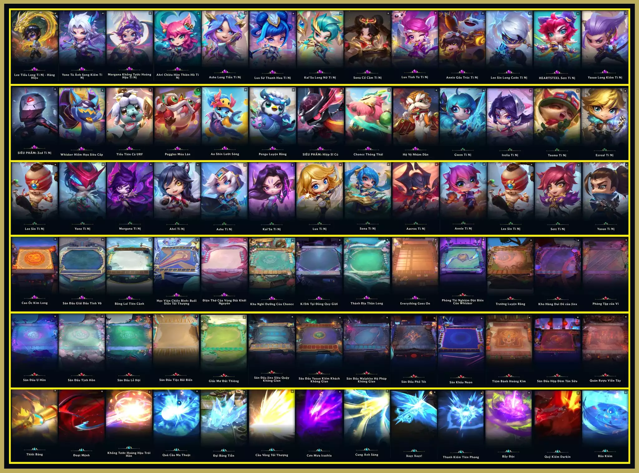 🔰 ACC VIP FULL PET TFT 90% - FULL SÀN 90% 💎 22 PET TÍM 💎 14 PET TÍ NỊ TÍM 💎 20 PET TÍ NỊ THƯỜNG 💎 8 SÀN TÍM 🔰 240 SKIN (15%) FULL SKIN SHOP 🔰 FULL THÔNG TIN