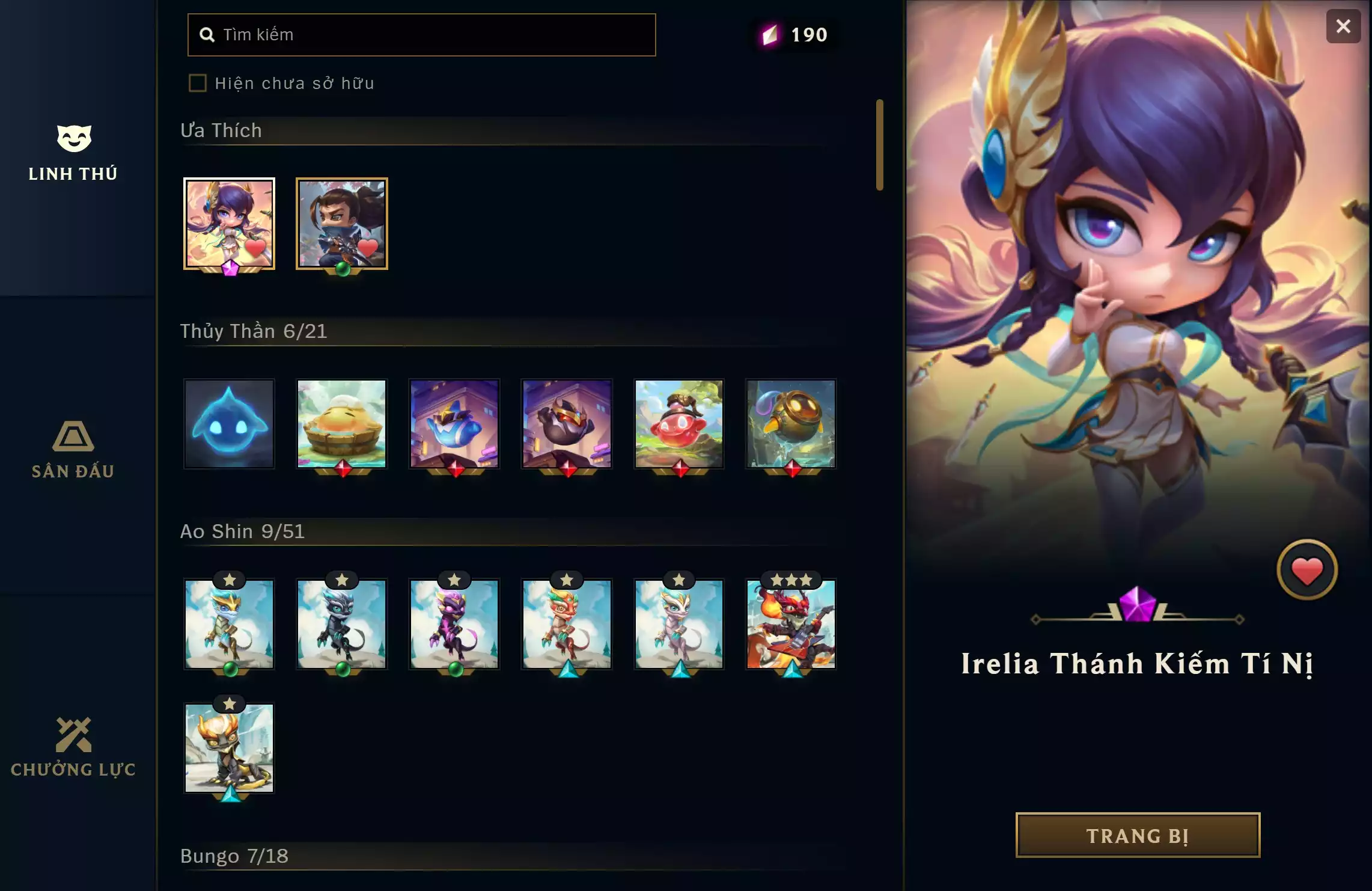 Ảnh 🔰 IRELIA THÁNH KIẾM TÍ NỊ 🔰 YASUO TÍ NỊ ✅ TRANG PHỤC - 28 SKIN ⬆️ 2 HUY CHƯƠNG THẦN THOẠI ⬆️ 300 PHA LÊ XỨ SỞ