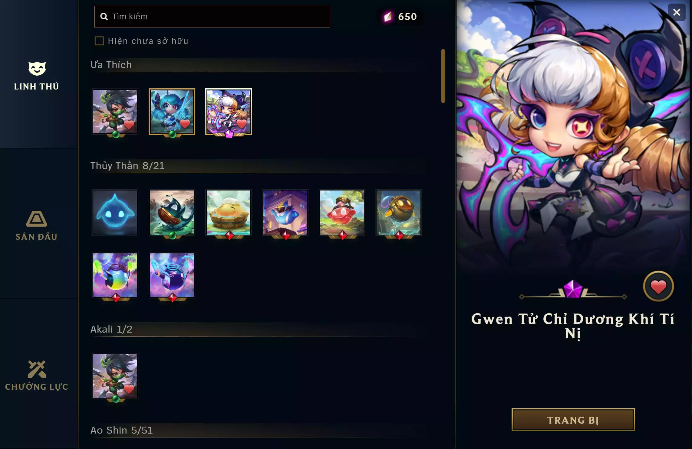 Ảnh 🔰 GWEN TỬ CHỈ DƯƠNG KHÍ TÍ NỊ ✅ GWEN TÍ NỊ ✅ AKALI TÍ NỊ ⬆️ TRANG PHỤC - 38 SKIN (LOL)