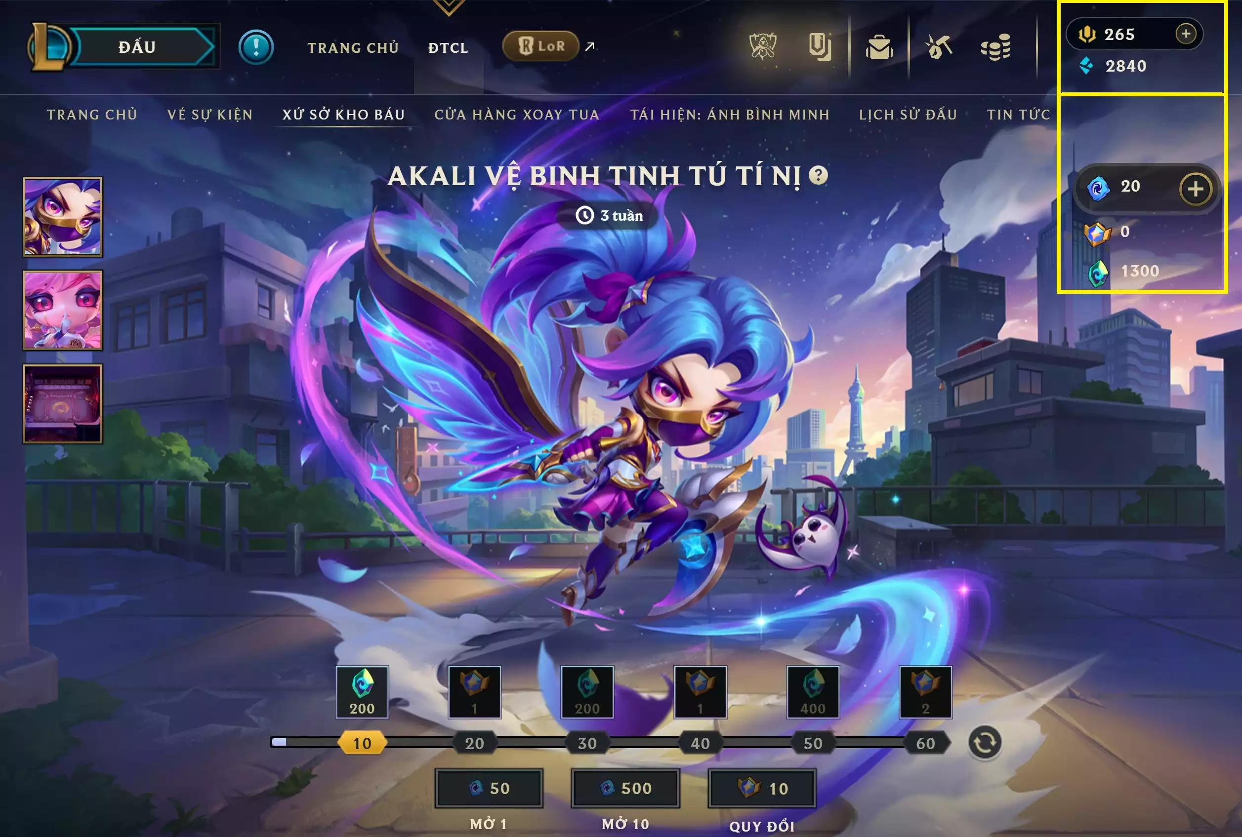 Ảnh 🔰 PET TÍM ▶ AKALI K/DA ALL OUT TÍ NỊ ▶ LUX TINH TÚ TÍ NỊ  ⬆️ BỘ CHƯỞNG TÍ NỊ - CỰC ĐẸP 🍁 UNRANK ️🍁 CÓ THẺ ĐỔI TÊN INGAME